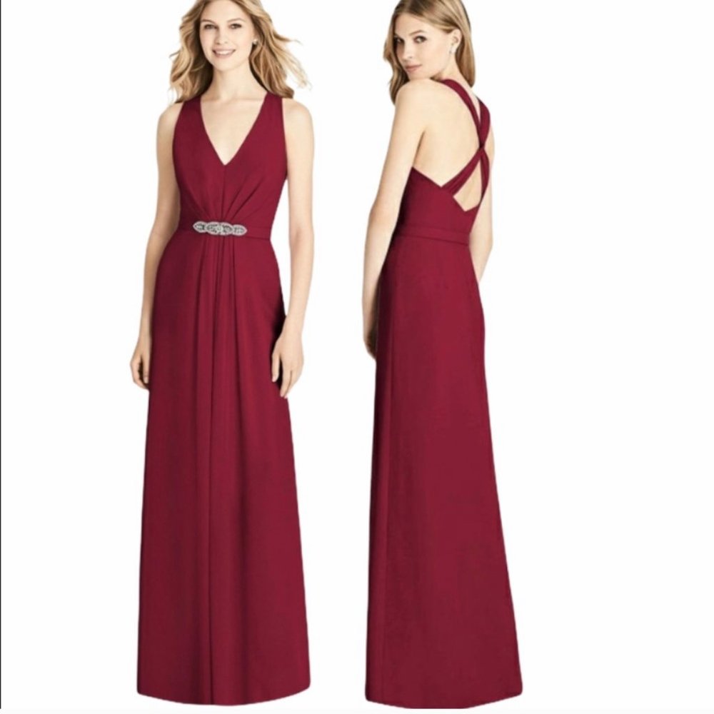 Jenny Packham Burgundy Bridesmaid Dress